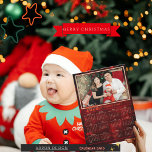 2025-Elegantens Red Family Photo Calendar Julkort<br><div class="desc">Skicka det här 2025-Elegantens Rött kort/nyårskort Hälsning/julkort 5 x 7 till familj och vänner. De är Underbara som julkort eller nyårskort och att ha en kalender är bra. Anpassa det här fullt-åriga fotokalenderkortet med ditt favoritfoto i din familj. Byt ut familjen namn. Kolla vår Red Helgdag Collection.</div>