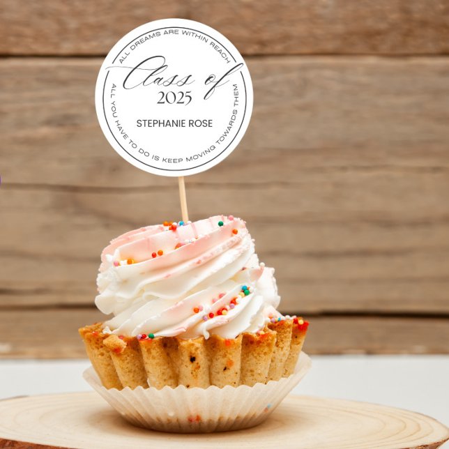 2025 Examenstalonger och Tacksamhetspresenter Runt Klistermärke (Skapare uppladdad)