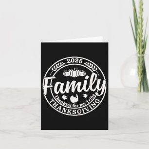 2025 Familj Tacksamma För Min Stam Kalkon Tacksgiv Kort