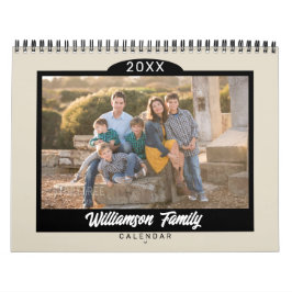 2025-familjens foto Modern Minimalist Kalender