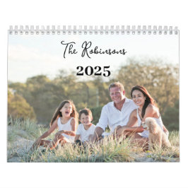 2025-familjens foto Sentimental Modern Elegant Kalender