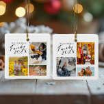 2025 Family Anpassningsbar Photo Collage Julgransprydnad Keramik<br><div class="desc">Fira ditt år med en unik prydnadssymbol för julkeepy som har en modern,  minimalistisk,  sexfotodesign. Anpassa den med sex minnesvärda foton och fyra texthögdagrar för att fånga dina favoritstunder. Detta unika prydnadsämne är perfekt för att dela med avlägsna familj och vänner.</div>