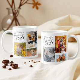 2025 Family Anpassningsbar Photo Collage Kaffemugg