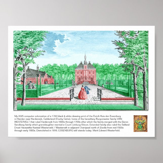 2025 färgläggning 1760 Tryck Kasteel De Essenburg  (Framsidan)