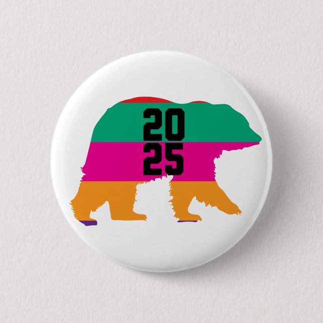 2025 Fet färglöst Linjer Knapp (Framsida)