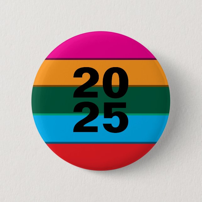 2025 Fet färglöst Linjer Knapp (Framsida)