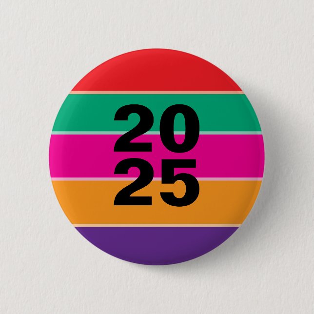 2025 Fet färglöst Linjer Knapp (Framsida)