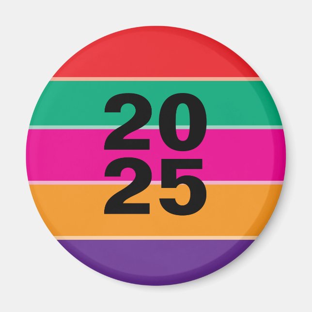 2025 Fet färglöst Linjer Magnet (Framsidan)