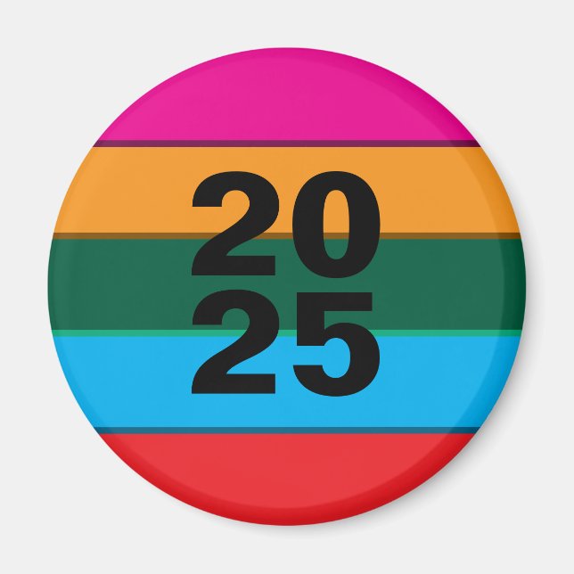 2025 Fet färglöst Linjer Magnet (Framsidan)