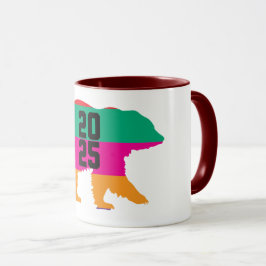 2025 Fet färglöst Linjer Mugg