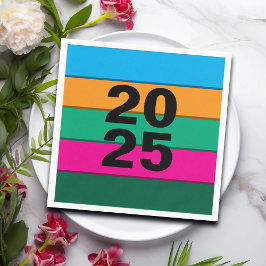 2025 Fet färglöst Linjer Pappersservett