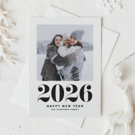 2025-fetstil, nyårfoto, svart 2025 julkort