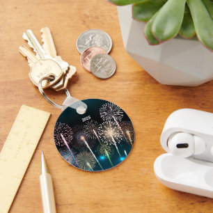 2025 Fireworks Gott nytt år Keychain Nyckelring
