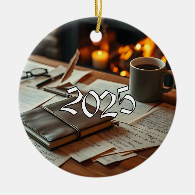 2025 Författare Julgransprydnad Keramik (Framsidan)