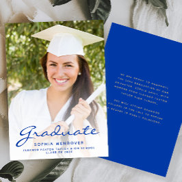 2025 Fotoblått Guld-skriptmeddelande Inbjudningar