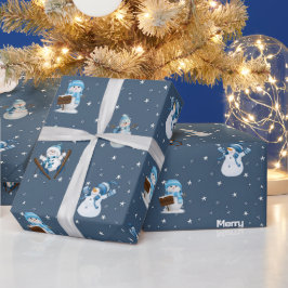 2025 God jul och Snögubbe Presentpapper