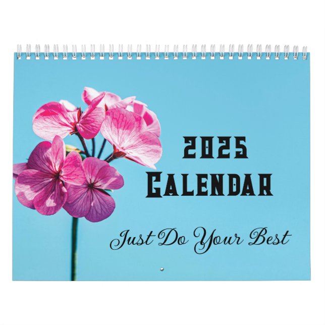 2025 gör bara din bästa blomsterkalender kalender (Omslag)
