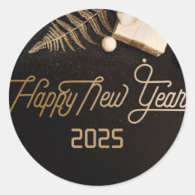 2025 Gott nytt år Black Anpassningsbar Guld Busine