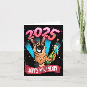 2025 Gott Nytt År German Shepherd Edition Kort