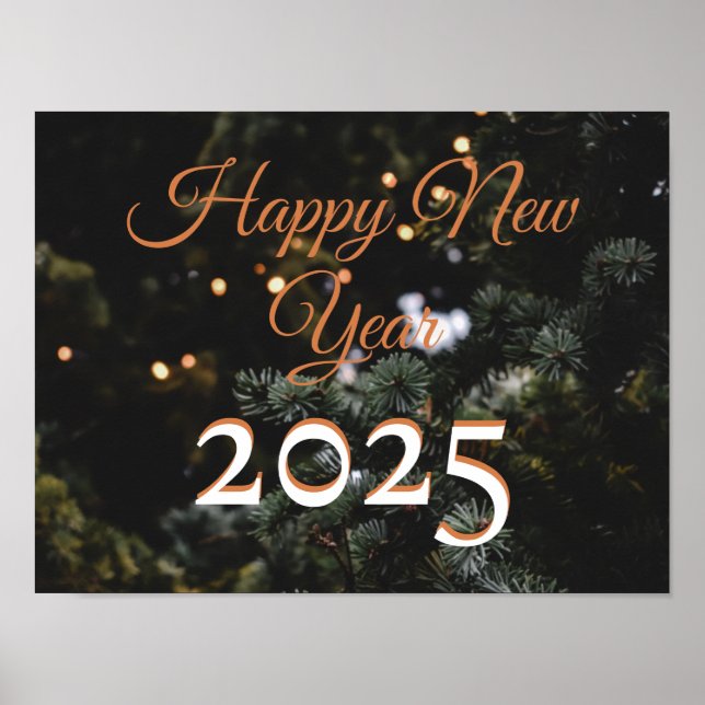 2025 Gott nytt år Party Helgdag Poster (Framsidan)