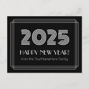 2025 GOTT NYTT ÅR! & Personlig Namn vykort