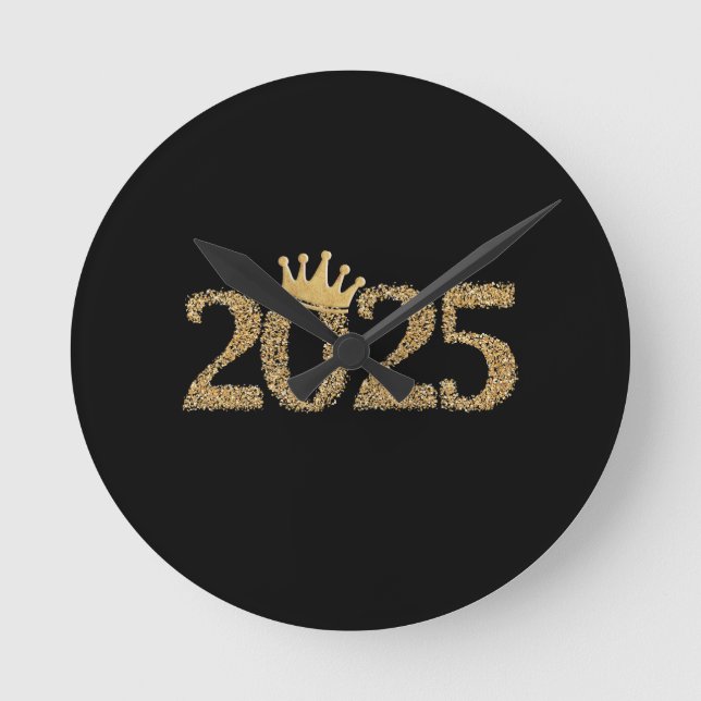2025 Gott nytt år Rund Klocka (Framsida)