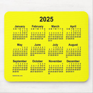 2025-Gultens kalender av Janz Mouse Pad Musmatta