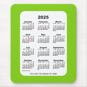 2025-Helgdag Grönt Kalender från Janz Musmatta