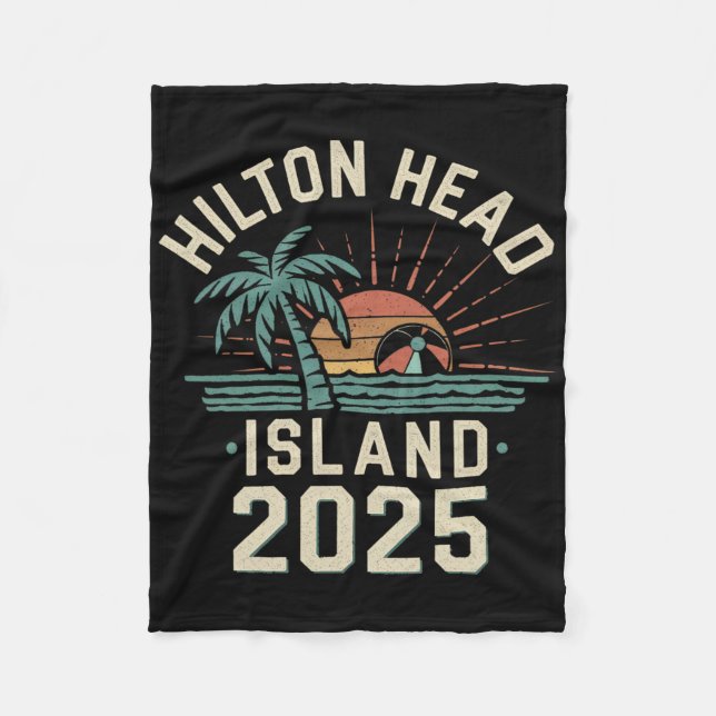 2025 Hilton Head Island Family Vacation Friends Tr Fleecefilt (Framsidan)