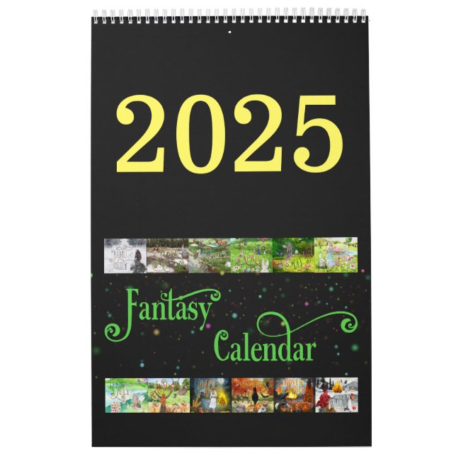 2025 Illustrated Celtic Fantasy Calendar Kalender (Omslag)