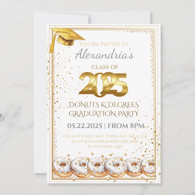 2025 Inbjudan till donuts och grad Studenten (Framsida)