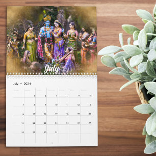 2025 Indisk hinduisk Gudom Idol Gayatri Mantra Kalender