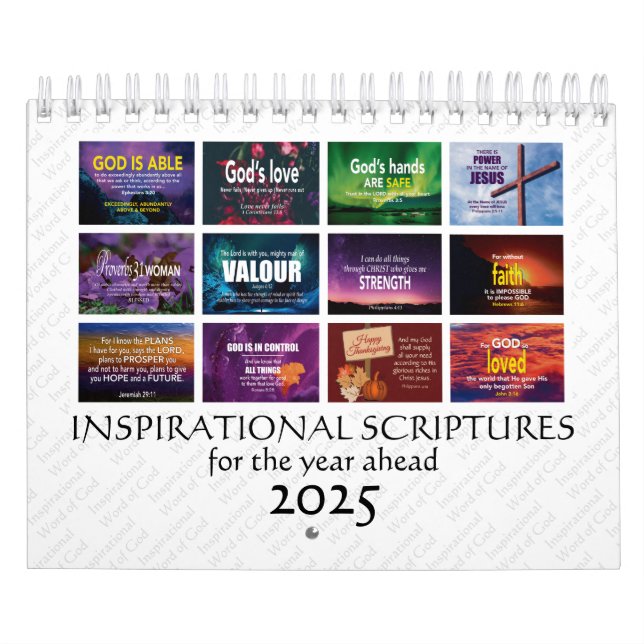 2025 INSPIRATIONAL SCRIPTURES Christian Bible Kalender (Omslag)