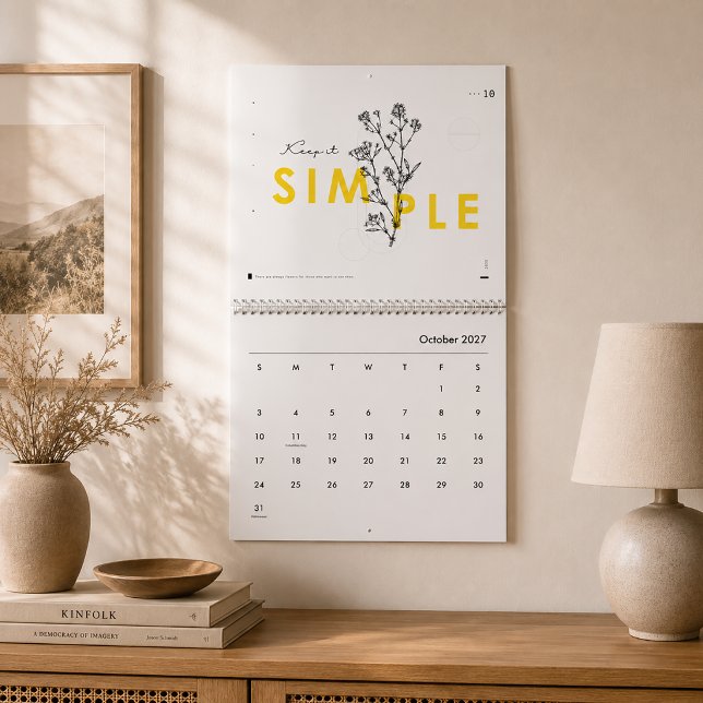 2025  Inspirerande Blomkalender Kalender (Minimal Design for Beautiful Spaces)
