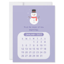 2025 Januari Månadsvis Kawaii Motiverande Kalender