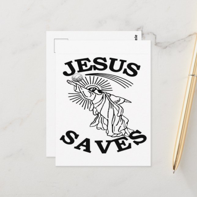 2025 Jesus Saves Postcard Vykort (Fram/Back In Situ)