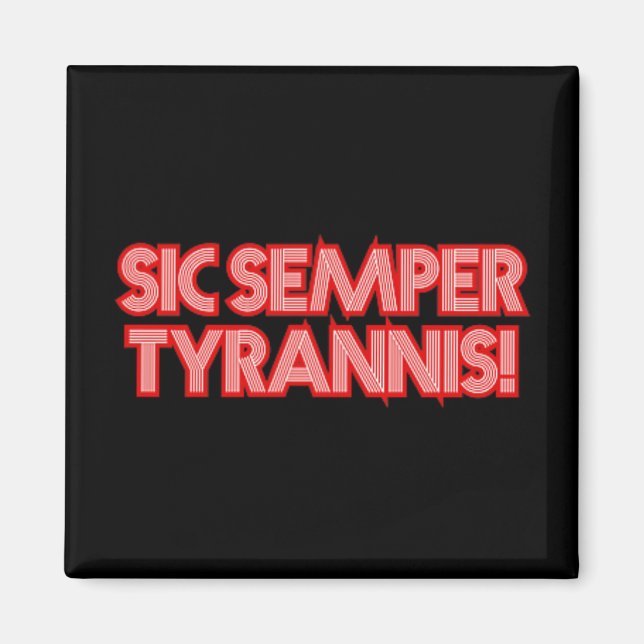 2025 juli 4 Sic Semper Tyrannis Veterans Trump R Magnet (Framsidan)