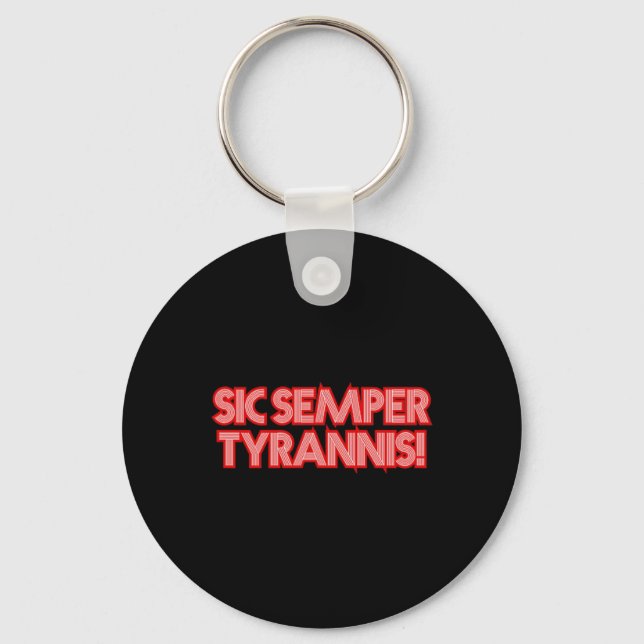 2025 juli 4 Sic Semper Tyrannis Veterans Trump R Nyckelring (Framsida)