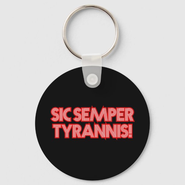 2025 juli 4 Sic Semper Tyrannis Veterans Trump R Nyckelring (Framsida)