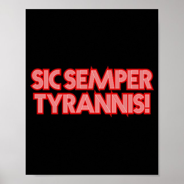 2025 juli 4 Sic Semper Tyrannis Veterans Trump R Poster (Framsidan)
