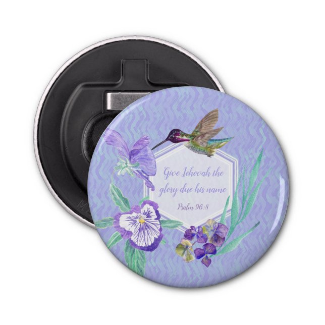 2025 JW year text Psalm 96:8 Flasköppnare (Framsidan)