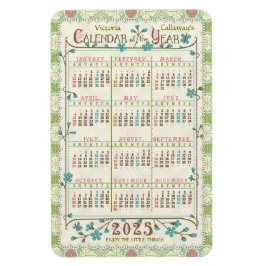 2025 Kalendår Anpassad | Victorian Art Nouveau Magnet