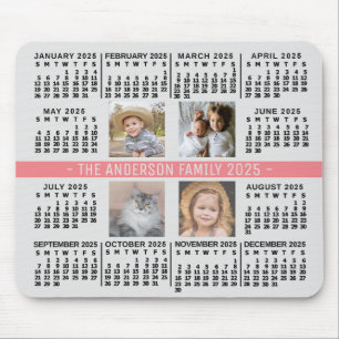 2025 Kalender 4 Anpassningsbar Photo Namn Grått Co Musmatta