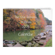 2025 Kalender Årstiderna i Illinois