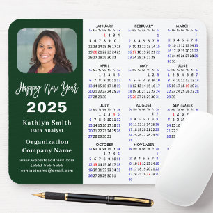 2025 - Kalender - Business Photo Modern Grönt - en Musmatta