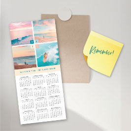 2025 Kalender Färg blockerar 4 fotomagnetiskt kort