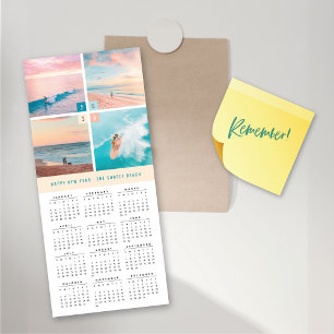 2025 Kalender Färg blockerar 4 fotomagnetiskt kort