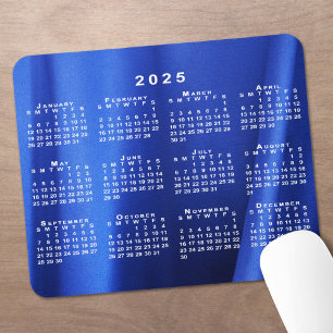 2025 Kalender för Abstrakt - blått Anpassningsbar Musmatta
