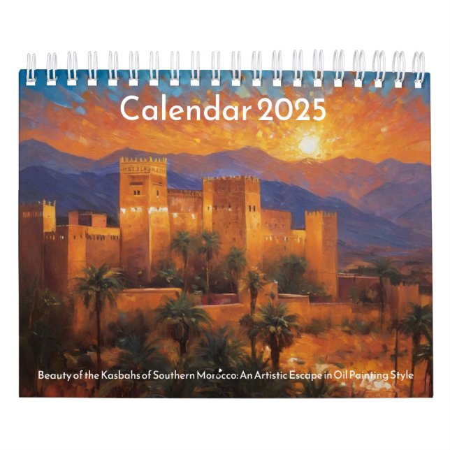 2025 Kalender för Kasbahs i södra Marocko (Omslag)