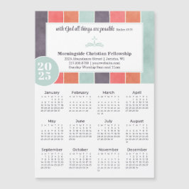 2025 kalender för kyrkan Promo Multifärgad Rand